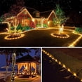 thumbnail image 2 of Morttic 23ft Solar String Lights 50 LED Christmas Waterproof Tube Fairy Lights with 8 Lighting Modes for Wedding Party Garden Decoration, Warm White, 2 of 8