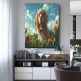 thumbnail image 4 of Kdxio Happy Dog In Flower Field Pattern Canvas Wall Art 12x16 Inches - Waterproof HD Print Solid Wood Frame for Living Room & Bathroom,Vertical, 4 of 8