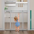 thumbnail image 3 of BabyBond 36" Extra Tall Dog Gates for Doorway and Stairs, Easy Step Baby Gate, Premium Cat/Pet Gate, Auto Close Safety Child Gates, with Extenders and Hardware/Pressure mounting Kit, Gray, 3 of 7