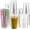 Multicolor, variant on 100 Set 32oz Clear Plastic Cups with Flat Lids and Straws, PET Plastic Cups with Lids Colored Straws Drinking Disposable Cup for Ice Cream Cold Drink Iced Coffee Tea Juice (Green)