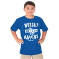 thumbnail image 3 of Worship Happens John 3:16 Prayer Crewneck T Shirts Boy Girl Teen Brisco Brands XS, 3 of 6