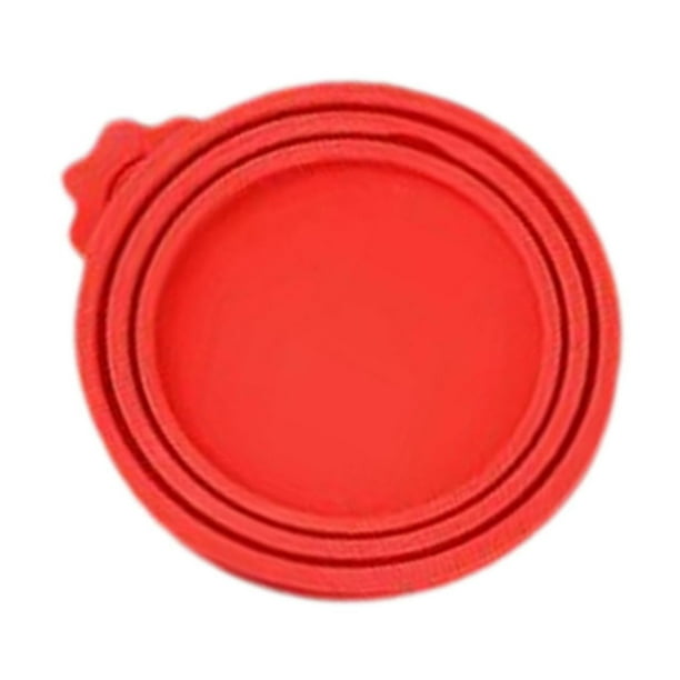 Tapa de lata de comida para perros y gatos, cubierta de sello Universal enlatada para suministros diarios para perros Rojo