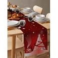 thumbnail image 6 of Red Christmas Tree Table Runner 48 Inches, Xmas Trees Ribbon Cottage Star Winter Bed Runner Dresser Scarves Tabletop for Indoor Outdoor Parties/Ceremony/Banquet, 13" x 48", 6 of 8