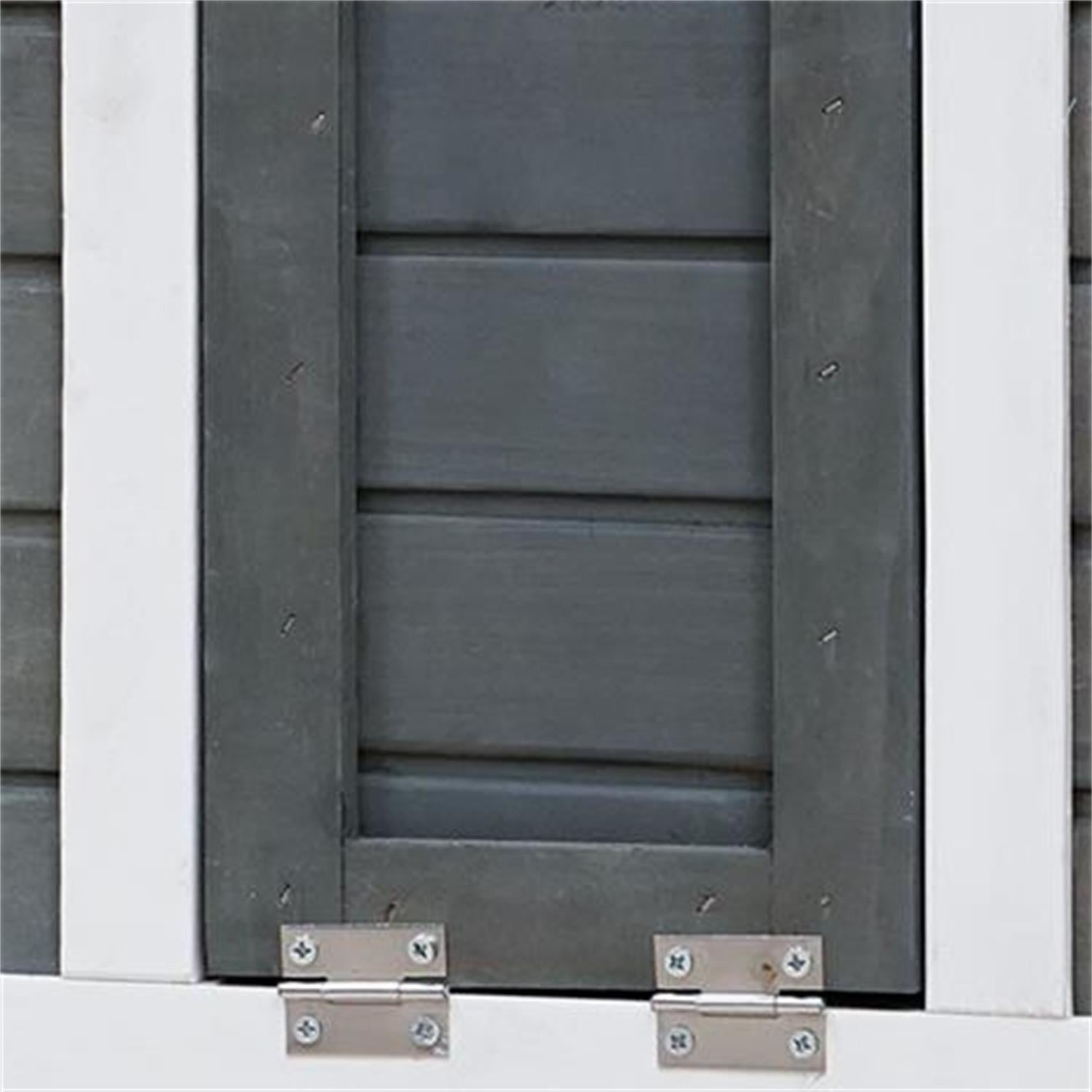 Pefilos 20" Bunny Hutch with Ramp, Outdoor Pet Hutch Wooden House for Bunny, Raised Weatherproof Bunny Home Enclosure Shelter, Gray Pefilos 20" Bunny Hutch with Ramp, Outdoor Pet Hutch Wooden House for Bunny, Raised Weatherproof Bunny Home Enclosure Shelter, Gray