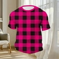 thumbnail image 5 of Mlzmgr Mens Flannel Plaid Shirts Short Sleeve Crewneck Basic Casual Tees Athletic Pullover, 5 of 6