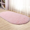 thumbnail image 2 of LOCHAS Luxury Velvet Fluffy Carpet Soft Children Rugs Room Mat Modern Shaggy Area Rug for Bedroom Bedside Home Decor,2.6' x 5.3', Pink, 2 of 7