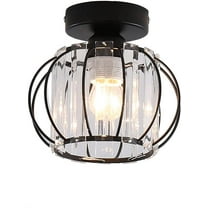 Mini Crystal Ceiling Light Crystal Semi Flush Mount Pendant Light Modern Crystal Chandelier Led Light Fixture for Hallway, Kitchen, Living Room, Porch