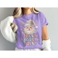 thumbnail image 2 of Jolly Santa Christmas T-Shirt, Pastel Holiday Graphic Tee, Cute Christmas Shirt, Gildan 5000 Unisex Cotton Tee, 2 of 3