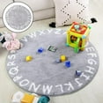 thumbnail image 3 of Rongfmy ABC Rug Alphabet Crawl Large Mat Educational Shower Gift gray 120cm, 3 of 9