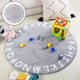 thumbnail image 1 of Alfombra forma forma forma Alfombras para Bebés Alfombril para Guardería Alfombra Grande para Gatear para Alfombras de Piso con de 26 Letras para gris 120cm Yotijar alfombra redonda infantil, 1 of 10