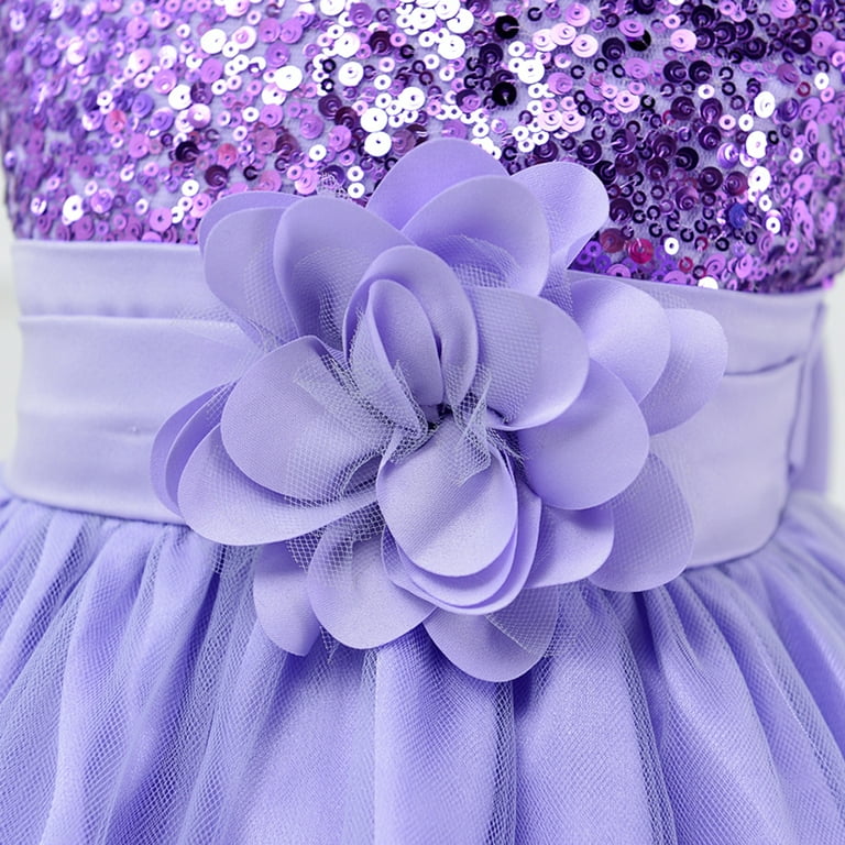 Kids Girls Flower Lace Wedding Bridesmaid Party Grown Princess Dress, 3-10Y  - Walmart.com