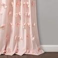 thumbnail image 3 of Lush Decor Riley Curtain Sheer Ruffled Textured Bow Window Panel for Living, Dining Room, Bedroom (Single) 95" x 54" Blush, 3 of 5