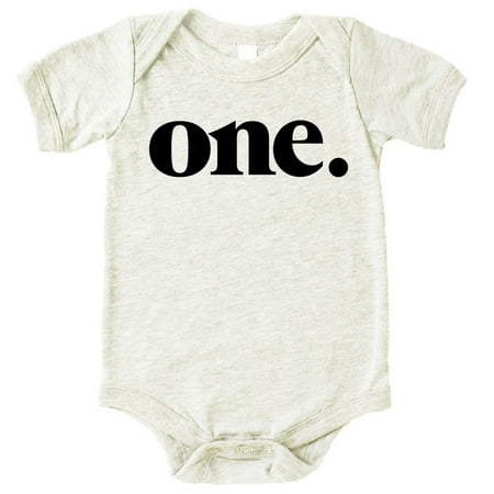 

Bold One 1st Birthday Bodysuit for First Birthday Outfit Natural Heather Bodysuit 12 Months