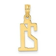 thumbnail image 2 of Auriga Fine Jewelry 14K Yellow Gold Polished Number 21 Pendant for Women (L - 16.42 mm, W - 8.42 mm), 2 of 6