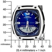 Casio Men's Stainless Steel Analog-Digital Sport Watch, Blue Dial AW81D-2AV