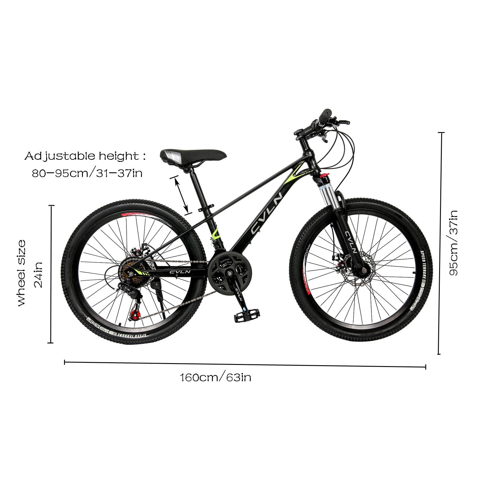Mountain Bike 24inch ,21Speed , Alloy Frame,Whole Body Paint