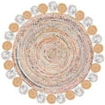 thumbnail image 6 of SAFAVIEH Cape Cod Kyle Braided Area Rug, 5' x 7' Oval, Beige/Multi, 6 of 9