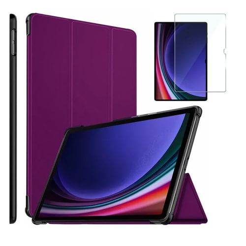 SuperShield Folio Case for Samsung Galaxy Tab S10 Ultra/Tab S9 Ultra/Tab S8 Ultra 14.6-Inch Case with Screen Protector Slim Stand Protective Tablet Cover - Purple