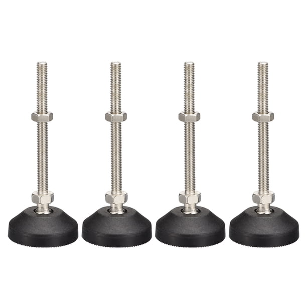 Niveladores de muebles, paquete de 4 patas niveladoras universales de nylon M8x100x50 mm, patas ajustables giratorias para muebles