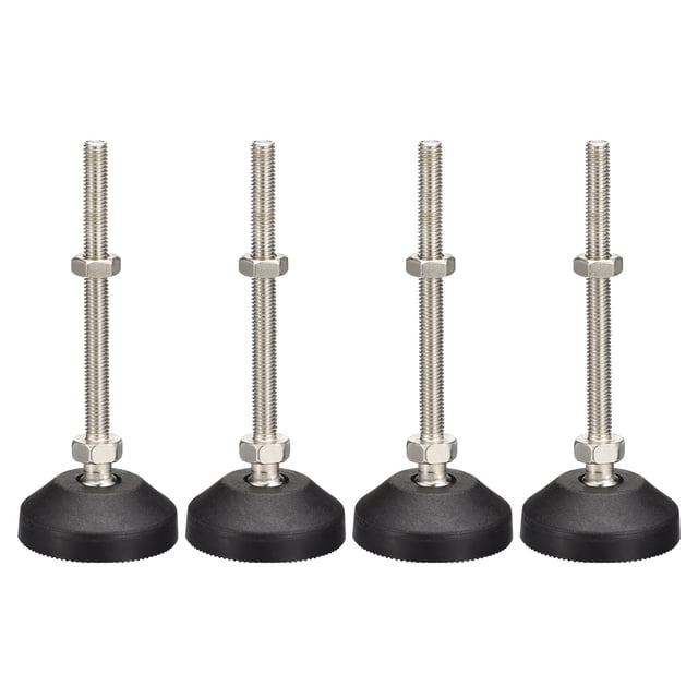 Niveladores de muebles, paquete de 4 patas niveladoras universales de nylon M8x100x50 mm, patas ajustables giratorias para muebles