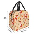 thumbnail image 2 of KLL Cute Foxes Print Insulated Lunch Bag Women, Reusable Cute Tote Lunch Box for Adult & Men, Leakproof Cooler Lunch Bags for Work Office Travel Picnic, 2 of 6