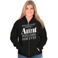 thumbnail image 3 of Cute Funny Favorite Cool Auntie Aunt Zip Hoodie Sweatshirt Women Brisco Brands X, 3 of 6