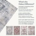 thumbnail image 5 of Delara 3'x5' Machine Washable Area Rug, Soft & Durable, Non-Slip, Stain Resistant, Misty Echo, for Bedroom, Living & Dining Room, 5 of 8