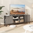 thumbnail image 5 of Anrist Mid-Century Modern TV Stand, Home Media Entertainment Center for up to 80in TV Console Storage Cabinet for Living Room, Grey, 5 of 8