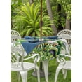thumbnail image 2 of St Patrick's Day Outdoor Tablecloth - 54 Inch Round Dining Table Cover, Lucky Shamrock Tree Gnomes Truck Leaf Green Waterproof Outdoor Table Cloth with Umbrella Hole & Zipper for Picnic/Patio/Party, 2 of 7