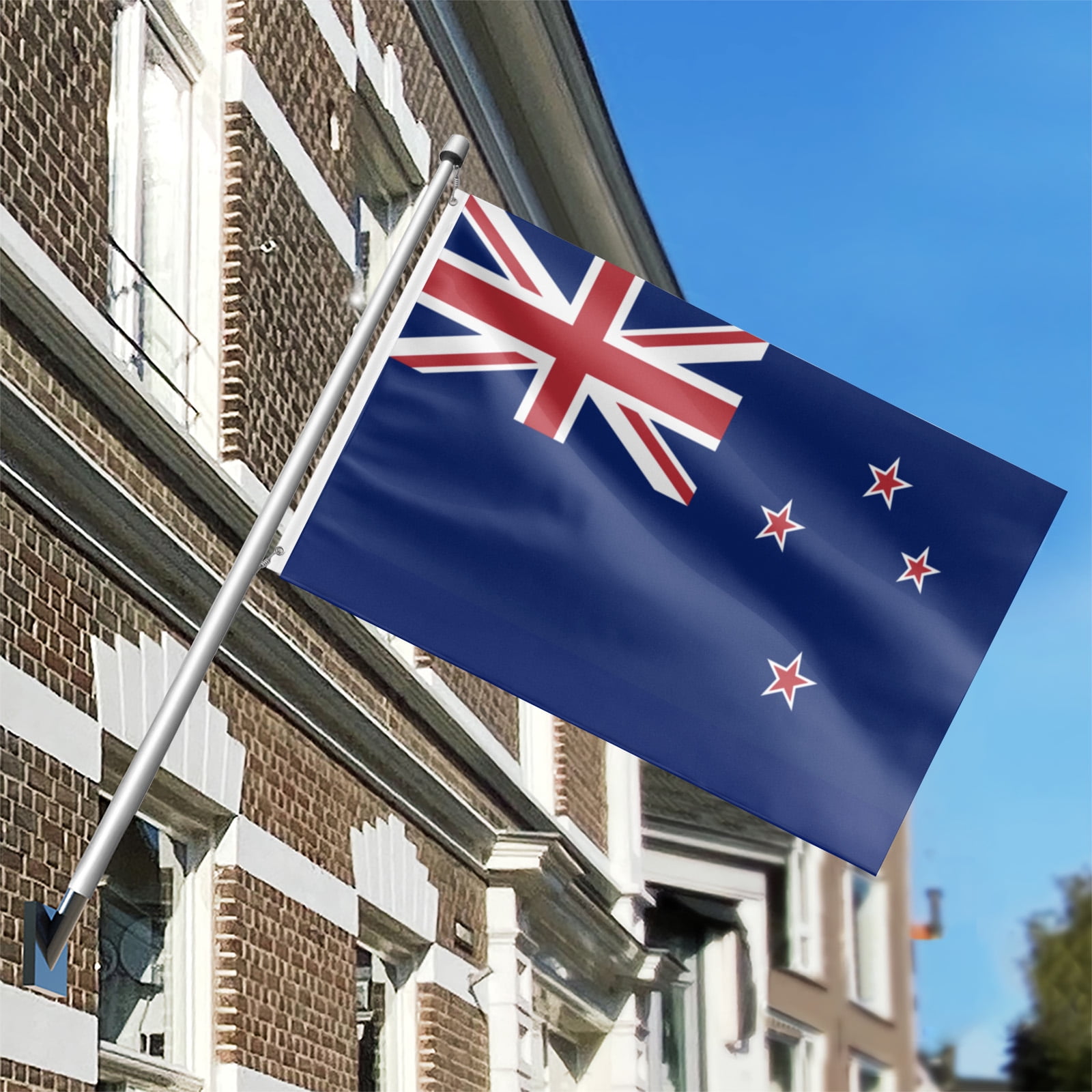 Livetty Double Sided 3 layers Flags 4x6 Ft New Zealand Flags Banner for Yard Decoration Garden Display For World Soccer Play