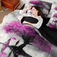 thumbnail image 4 of Manfei Love Heart Print Bedding Comforter Set 7-Piece for Teens Adults,Romantic Sweet Couple King Bedding Sets,Happy Valentine's Day Ultra Soft Bed Sheets,Breathable Home Decor,Reversible, 4 of 8
