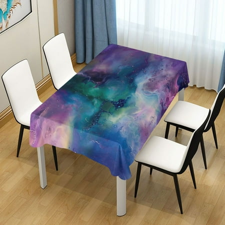 

60x90 Inch Tablecloth Polyester Square Tablecloth for Home Kitchen Dinner Decor Abstract Nebula