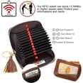 thumbnail image 3 of 1-Piece Anti-Theft Credit Card Wallet — Zippered Card Holder, Keychain, and Mini Wallet.,BROWN, 3 of 6