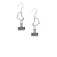thumbnail image 2 of Delight Jewelry Silvertone HOPE Stamp Open Heart French Earrings, 2 of 4
