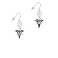 thumbnail image 2 of Delight Jewelry Silvertone Caduceus - LVN Silvertone Leaf French Earrings, 2 of 5