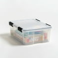thumbnail image 2 of IRIS USA Boîte de Rangement Transparente Étanche 30 Pintes avec Boucle, (6 Pack), 2 of 6