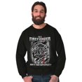 thumbnail image 4 of Firefighter Whats Your Superpower Men's Big & Tall Crewneck Sweatshirt Brisco Brands 2X, 4 of 5
