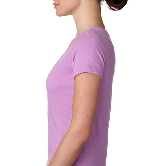 Next Level Women's Tri-Blend Deep Vee Tee, Vintage Lilac, Small