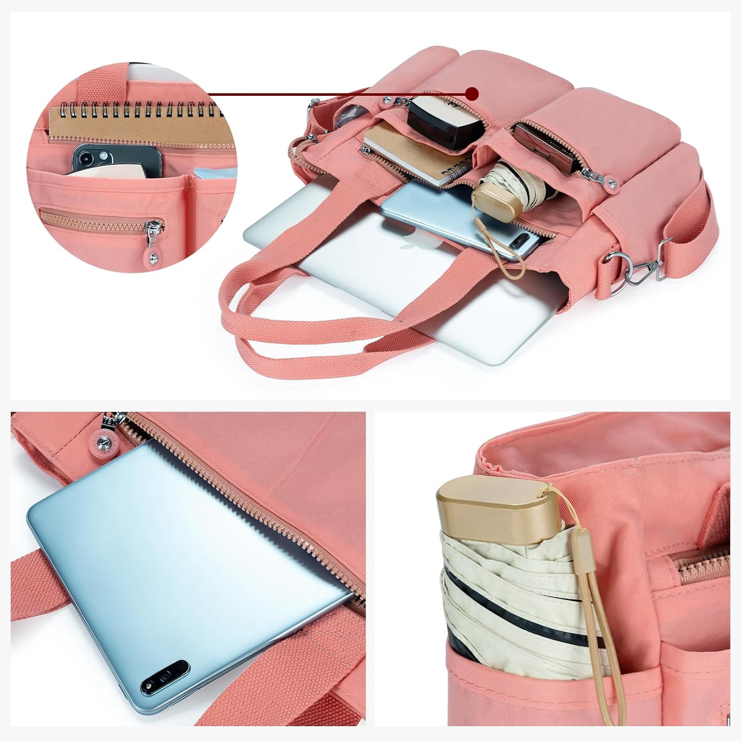 Tote Bag for Women Canvas Tote Bags Handbags for Women Crossbody Bag with Multiple Pockets