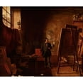 thumbnail image 2 of Richard Caton Woodville 14x12 Black Ornate Wood Framed Double Matted Museum Art Print Titled: The Artist's Studio (1853), 2 of 5