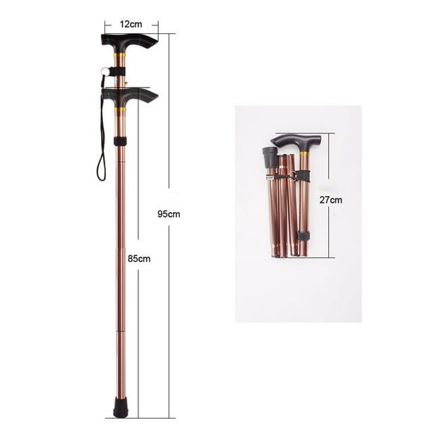 Bastón Telescópico Bastón De Ruido De Aluminio Muletas Plegables Para Ancianos Bastón Plegable Muletas De Aleación De Aluminio Muletas Telescópicas Antideslizantes Para ANGGREK Otros