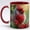 Accent Mug - As image, variant on Dewy Red Cardinal Bird Art Ceramic Mug 11oz, Detailed Cardinal with Water Droplets and Red Berries Coffee Cup, Fresh Nature Wildlife Design for Daily Use, Gift for Bird Lovers, Garden