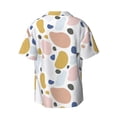 thumbnail image 2 of Vsdgher Geometric Spots Print Men's Wrinkle Free Untucked Cuban Shirt Business Casual Button Down Shirts Short Sleeve Shirt, 2 of 7