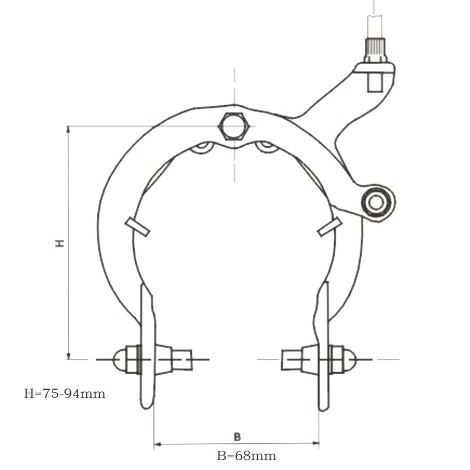 DIA-COMPE C étrier de ein vélo de route BYA412 vélo pliant rétro vélo de ville double Pivot étrier ein 61-79mm alliage d'aluminium  18