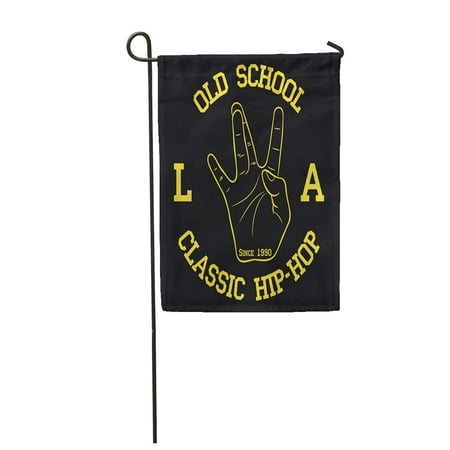 KDAGR Los Angeles Hip Hop West Coast Hand Gesture Garden Flag Decorative Flag House Banner 12x18