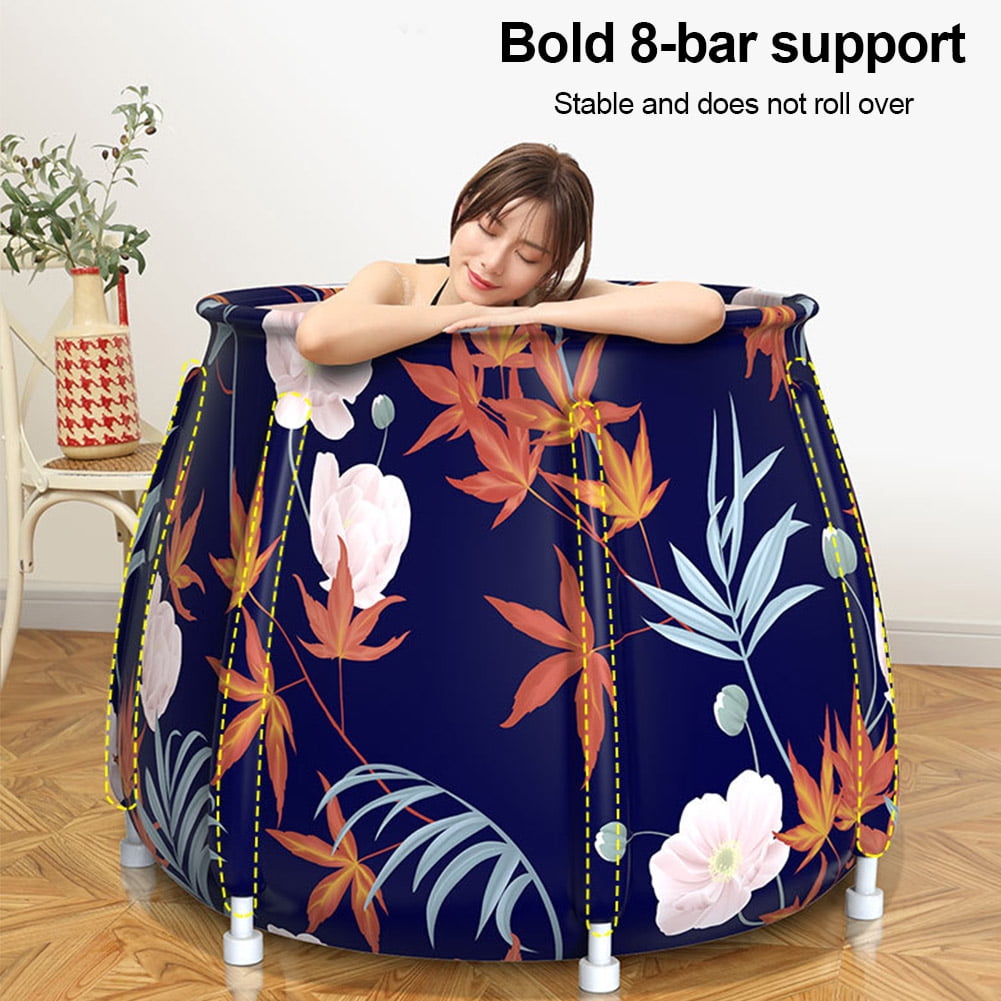 Foldable Bathtub Portable Soaking Standing Tub for ...