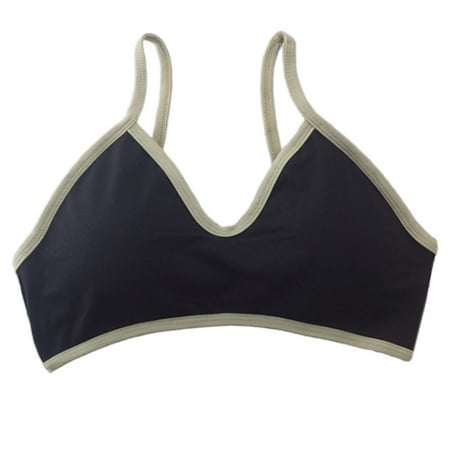 

ZUARFY Women Teen Girls Sling Sports Bra Contrast Color Spaghetti Strap Yoga Underwear