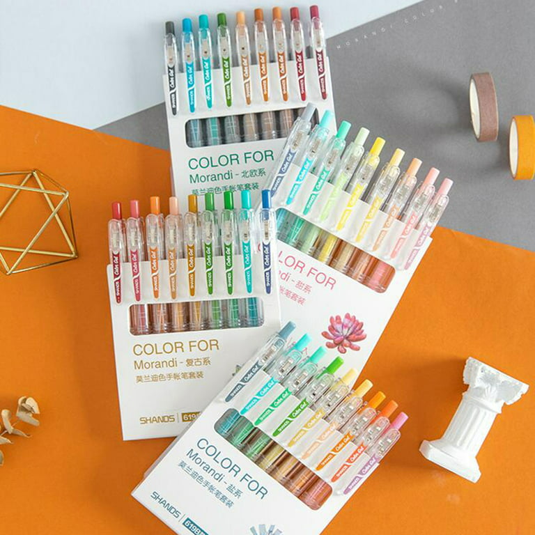 9 Pcss of Morandi Color Gel Pens, Retro Pocket Pen Set, Kawaii Japanese  Color Gel Pens for Students to Take Notes, Macaron Color Ink Gel Pen -   Sweden