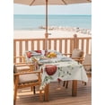 thumbnail image 2 of 60x102 Inch Outdoor Tablecloth with Umbrella Hole Zipper Rectangle Red Mushrooms Rectangular Tablecloths Outside Waterproof Sage Green Eucalyptus Butterflies Plants Patio Table Cover for Picnic Party, 2 of 8