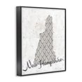 thumbnail image 2 of Stupell Industries Farmhouse New Hampshire Patterned Grey US State Design Black Framed Giclee Art, 24 x 30, by Ziwei Li, 2 of 7
